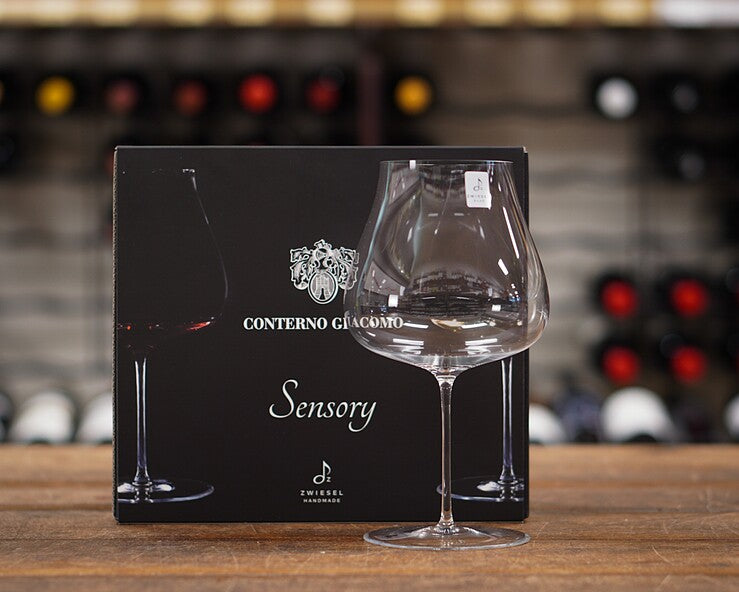 Sensory Glass by Roberto Conterno. Handblown Universal Glass. One Pair, Gift Boxed.
