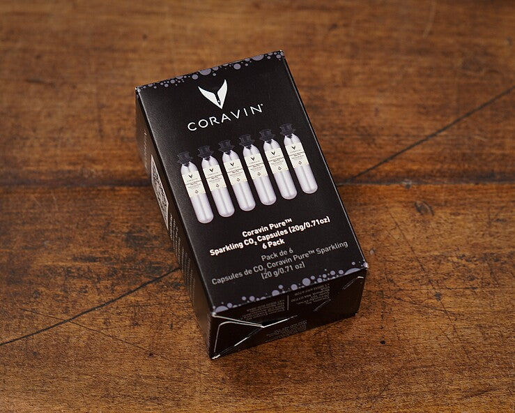 Coravin Pure CO2 Sparkling Capsules. 6-Pack