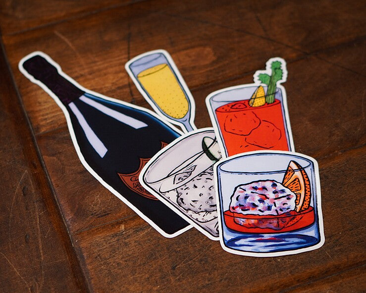 Billie Justice Thomson Big Drink Magnets. Set of 5